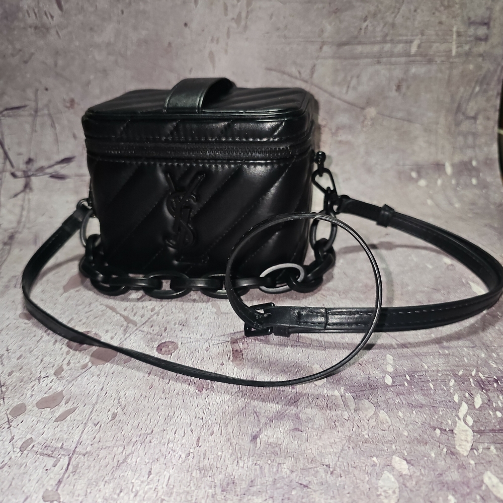 YSL Saint Laurent Black Quilted Leather Crossbody Bag. BRAND NEW NEVER USED